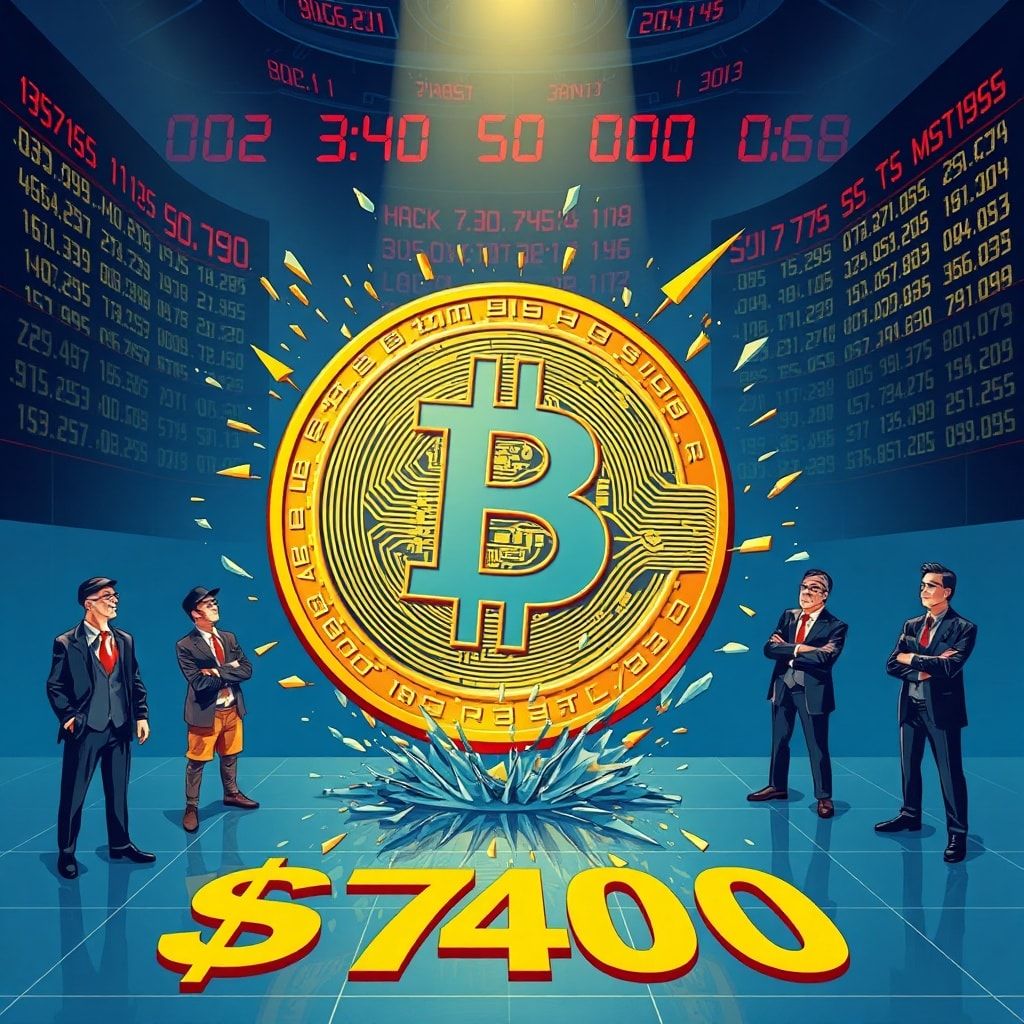 Bitcoin fällt unter 74.000 US-Dollar – Experten sehen kritische Marke für globale Finanzstabilität erreicht