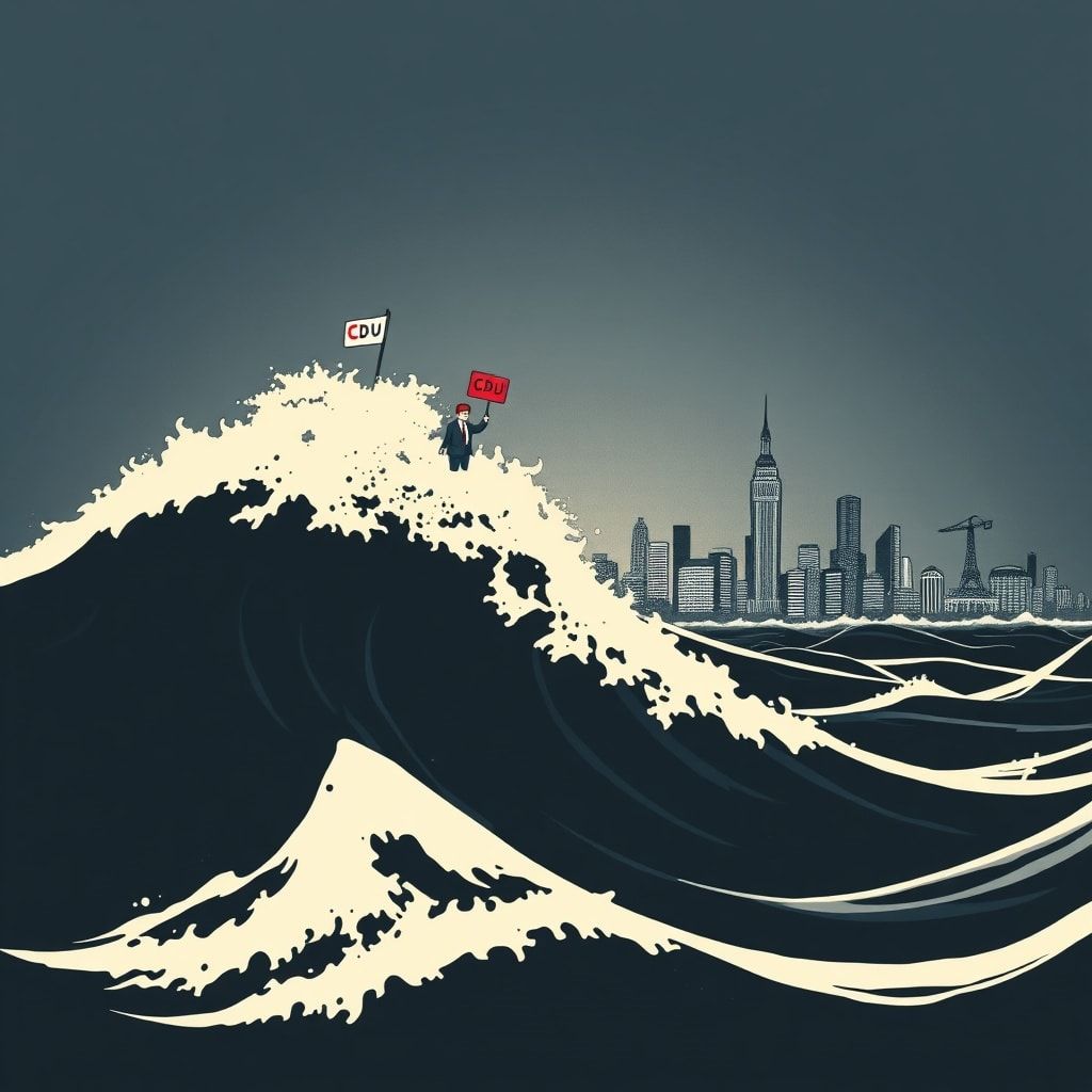 CDU triumphiert in Frankfurt: Schwarze Welle rollt durch Finanzmetropole