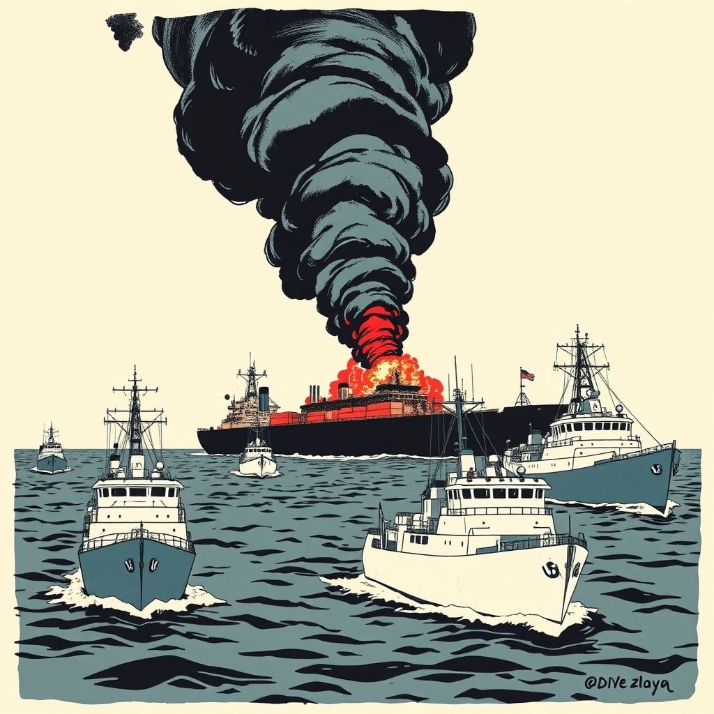 EU-Marineschiffe vor Zypern – Iranischer Angriff auf US-Tanker schürt Kriegsgefahr im Nahen Osten