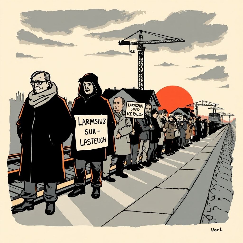 ICE-Verona-Strecke: Bayrische Anwohner bilden Menschenkette gegen Bahnlärm