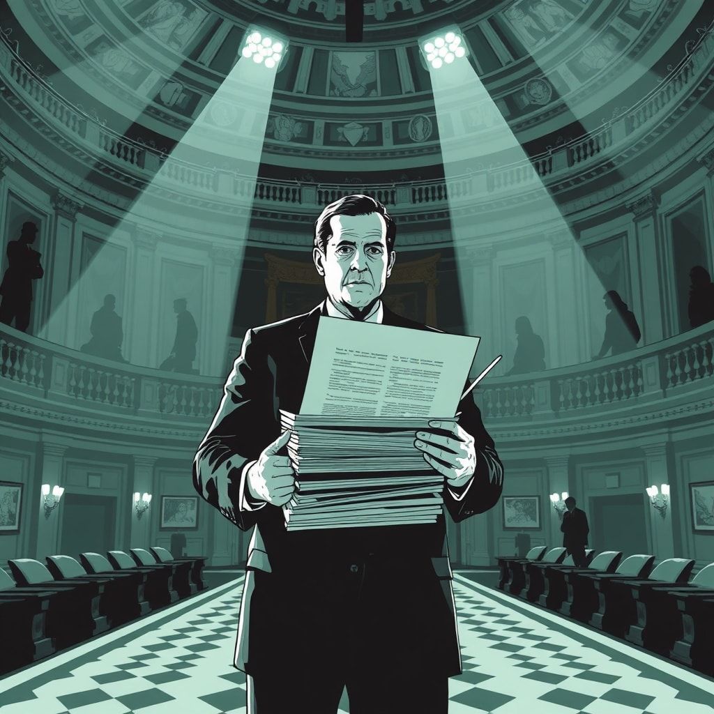 Kongressabgeordneter enthüllt ungeschwärzte Akten auf Parlamentsboden