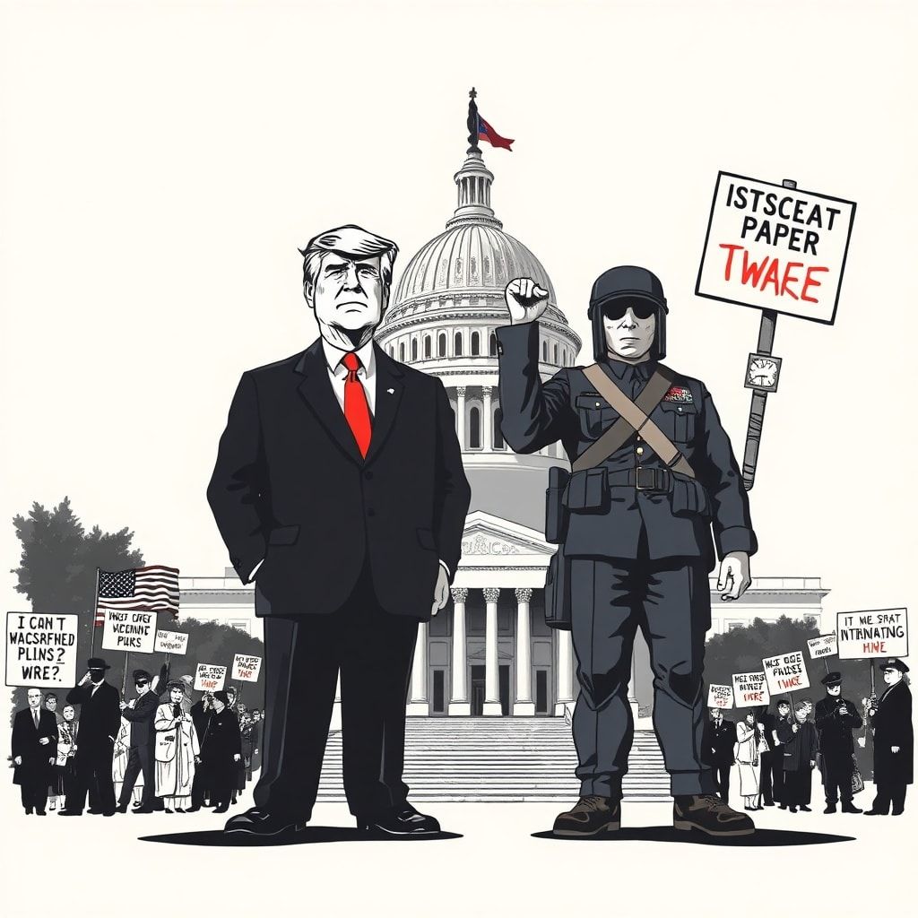 Republikaner bricht Demonstrant bei Protest gegen Iran-Krieg Handgelenk