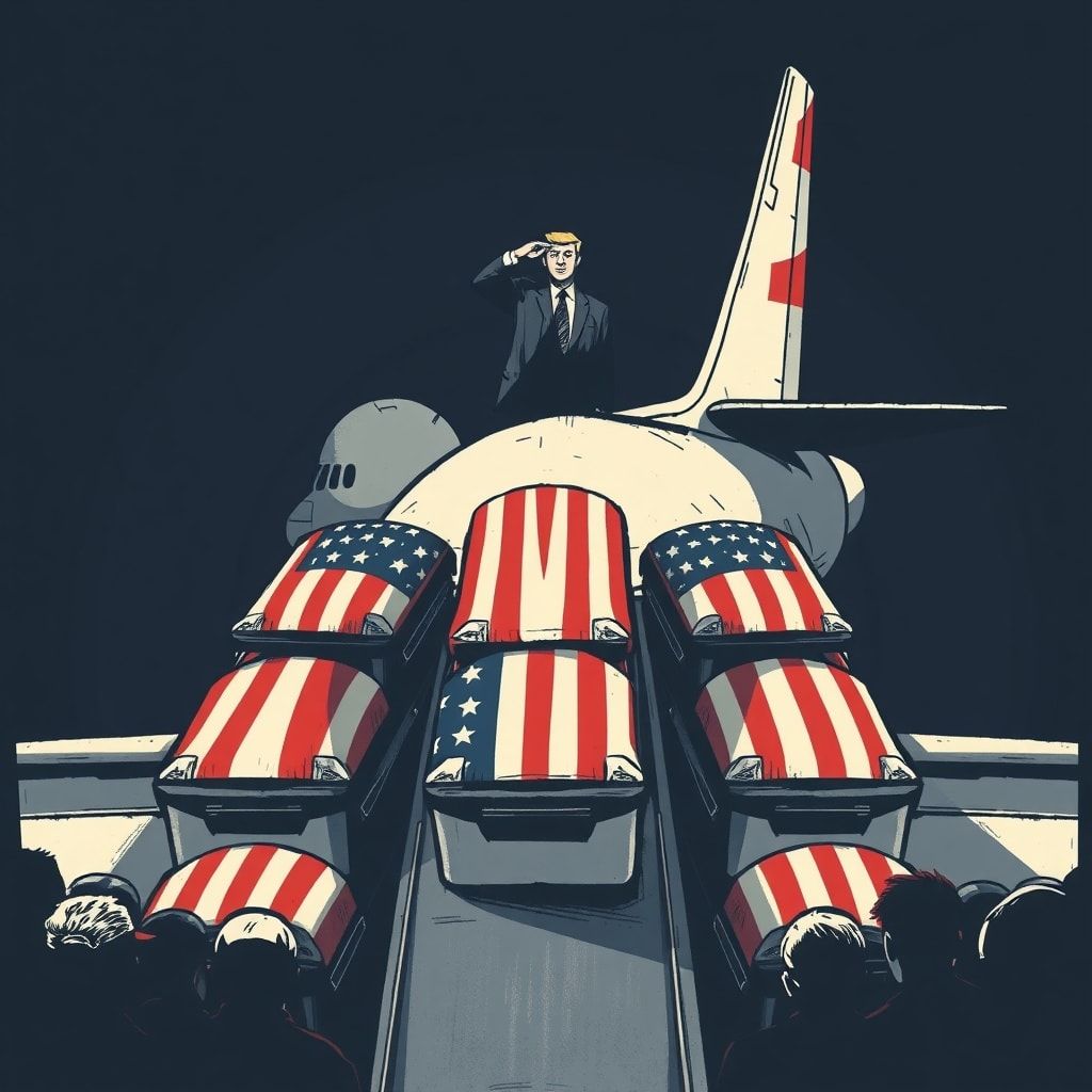 Trump zollt Gefallenen Tribut bei feierlicher Überführungszeremonie in Dover