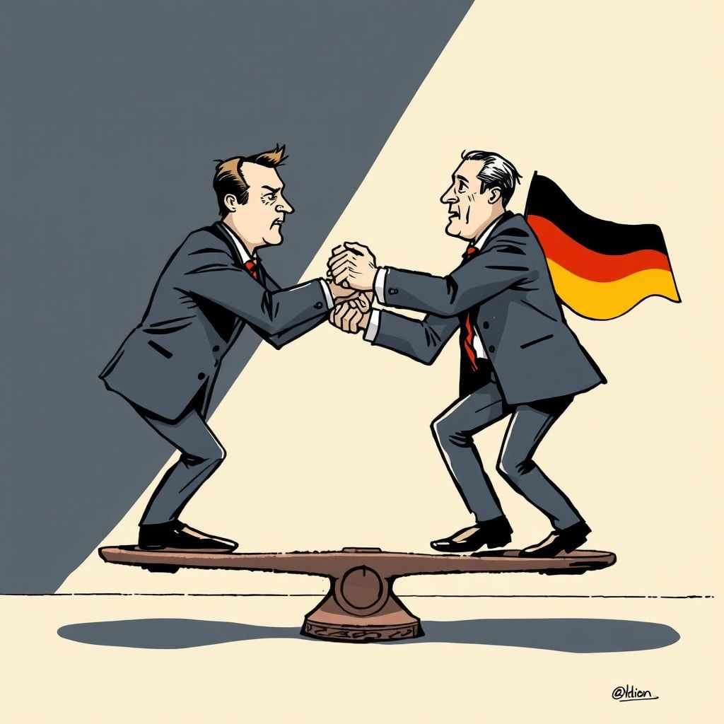 Unions leichter Umfrageverlust führt zu Patt mit AfD