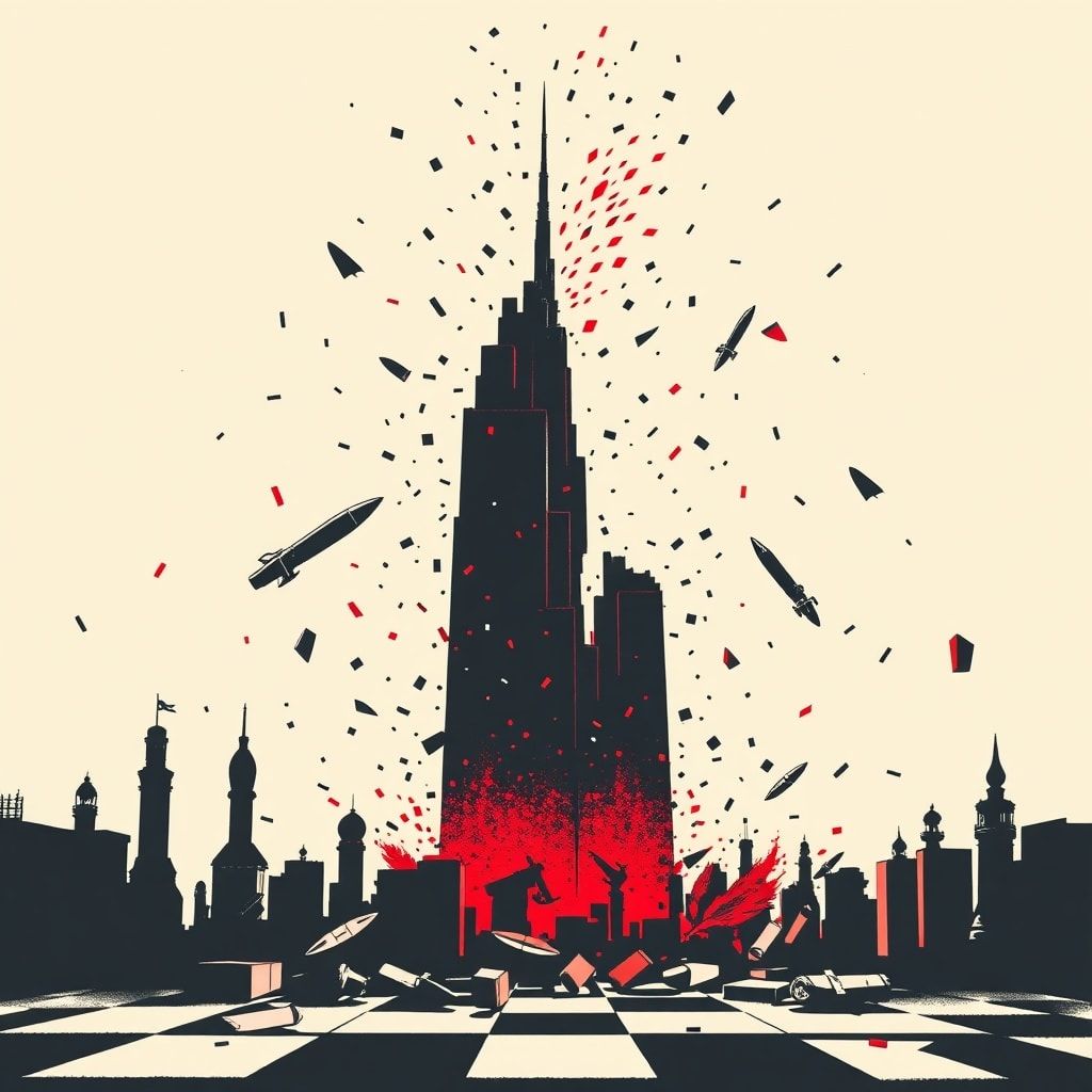 "Wir befinden uns im Krieg" – Raketentrümmer treffen Wolkenkratzer in Dubai