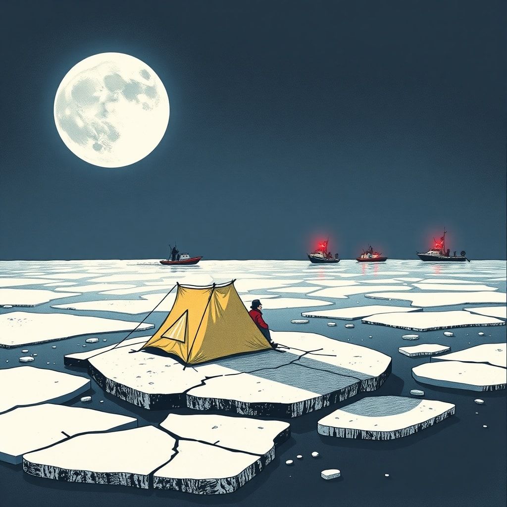 Zwei Deutsche übernachten auf zugefrorener Ostsee – dann bricht Eis unter Zelt auf