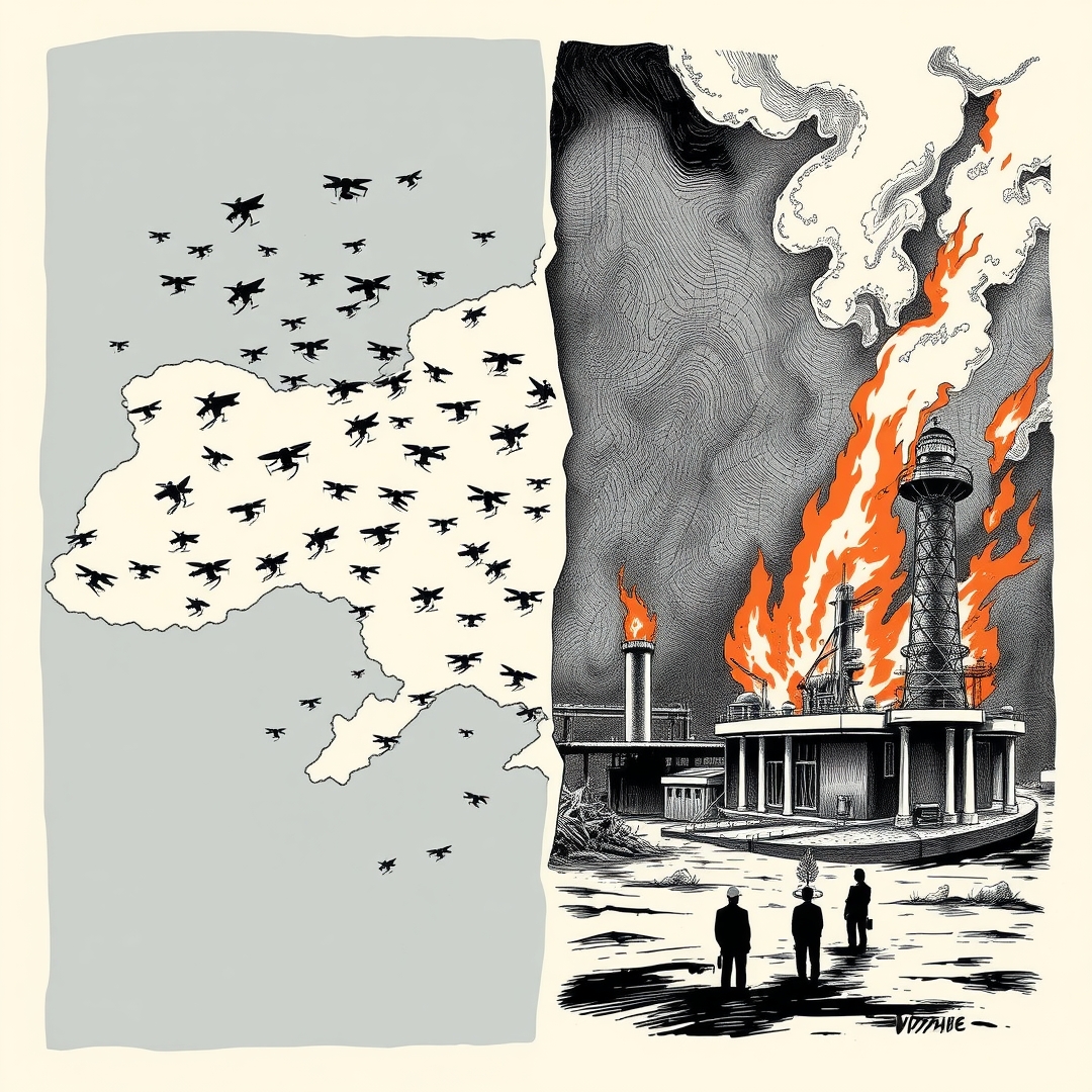 Moskaus "Drohnen-Duell": 148 abgeschossene Geräte und ein brennender Ölhafen